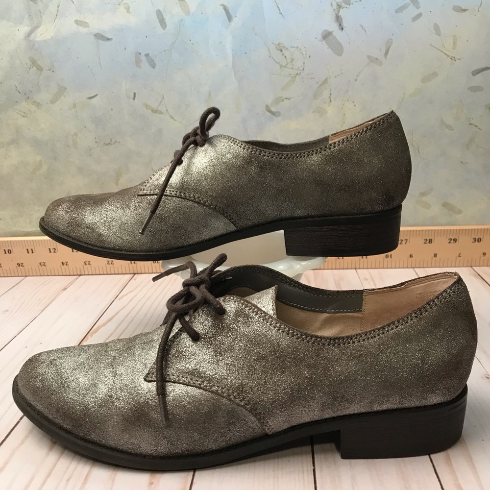 Seychelles leather metallic lace ups